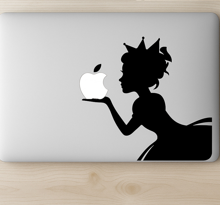 Nálepka na notebook princezná z macbooku - Tenstickers