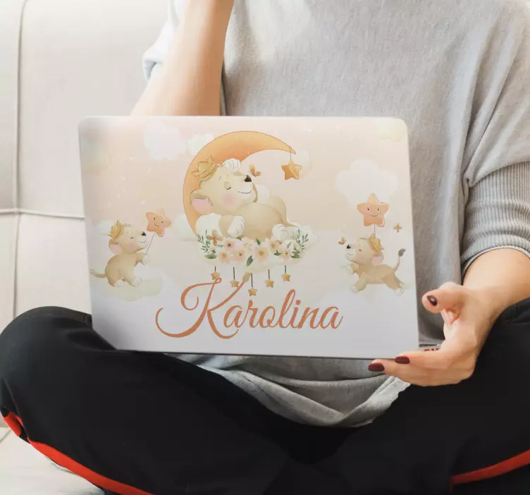 Nálepka na notebook rozmarná zvieracia scéna - Tenstickers