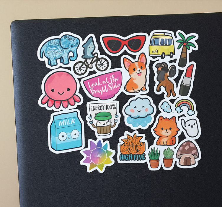 Nálepka na notebook roztomilá sticker bomb - Tenstickers