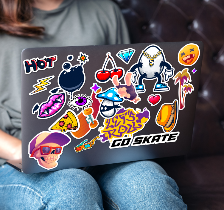 Nálepka na notebook sada návrhov - Tenstickers