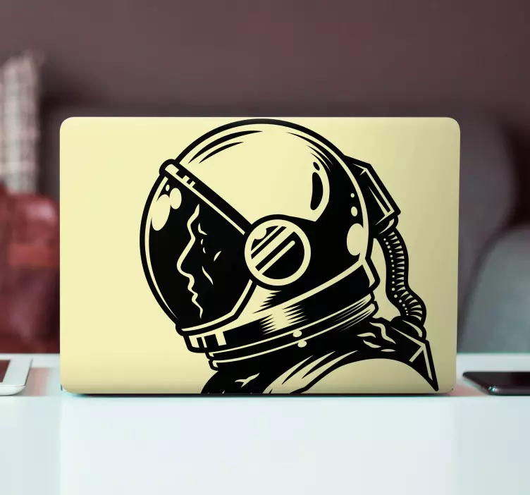 Nálepka na notebook silueta astronauta - Tenstickers