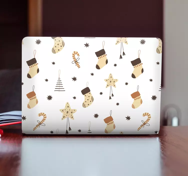 Nálepka na notebook slávnostný vzor pančuchy - Tenstickers