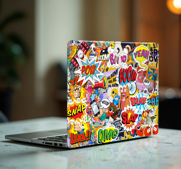 Nálepka na notebook viacfarebný dizajn bomby - Tenstickers