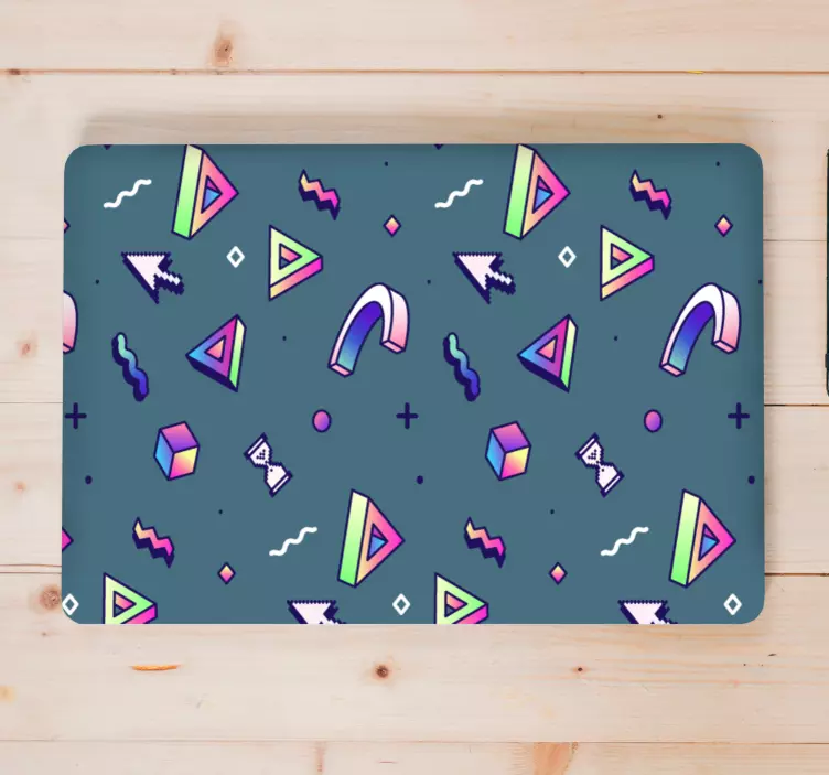Nálepka na notebook živé geometrické motívy - Tenstickers