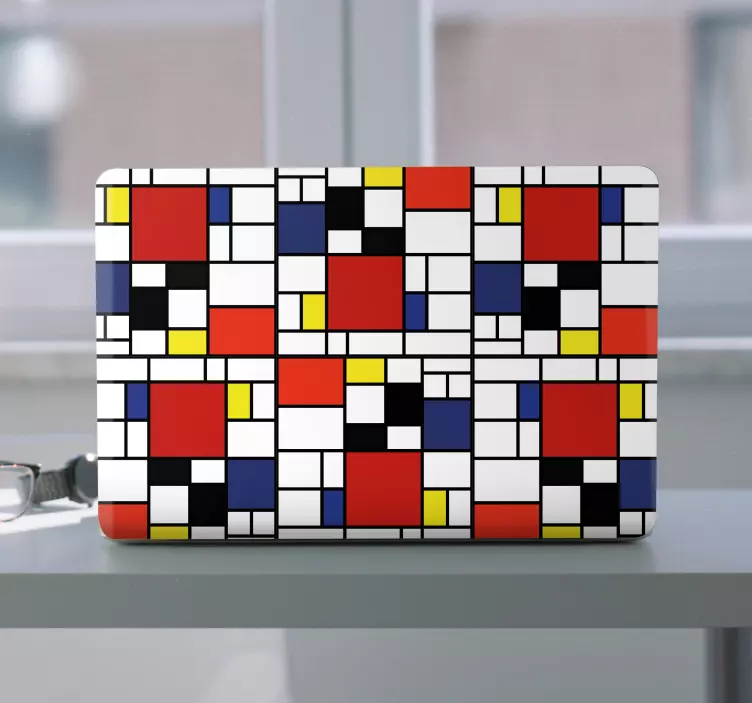 Nálepka na notebook živý geometrický motív - Tenstickers