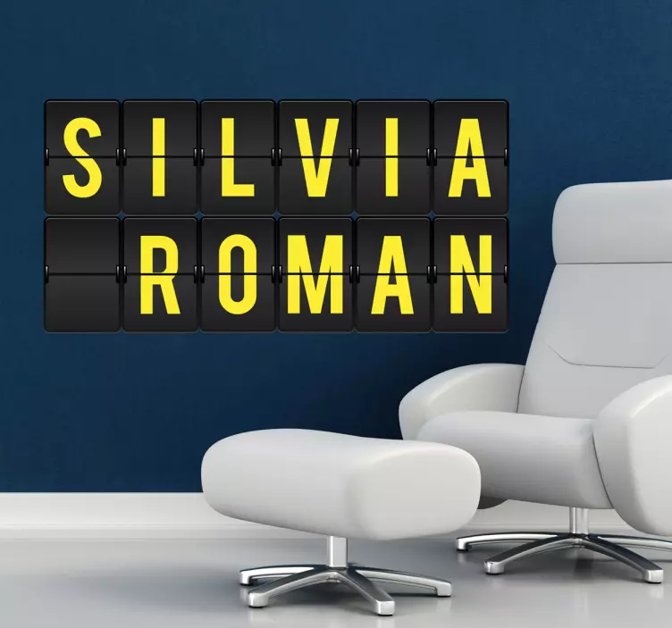 Nálepka na panel s personalizovaným personálom na letisku - Tenstickers