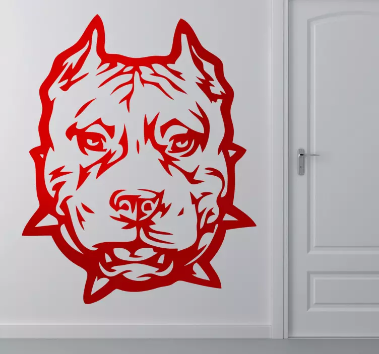 Nálepka na pitbull face wall - Tenstickers