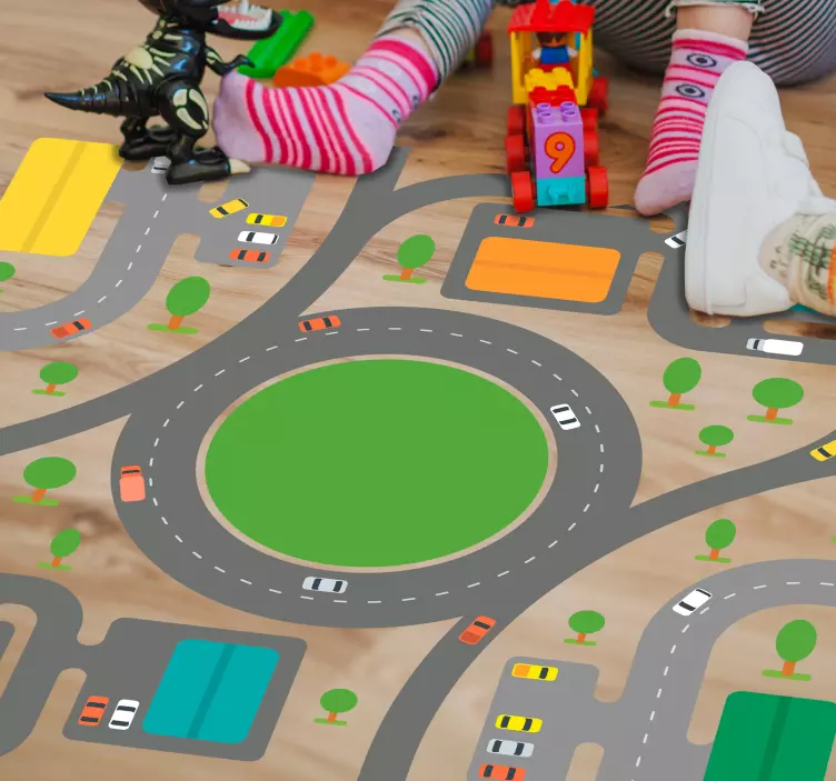 Nálepka na podlahu pre deti na ceste - Tenstickers