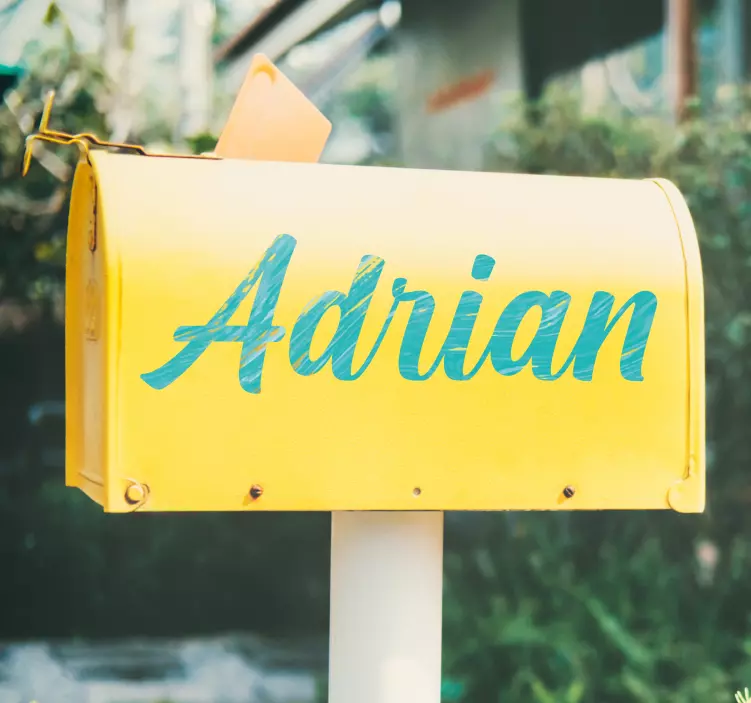 nálepka na poštovú schránku prispôsobiteľné klasické meno - Tenstickers