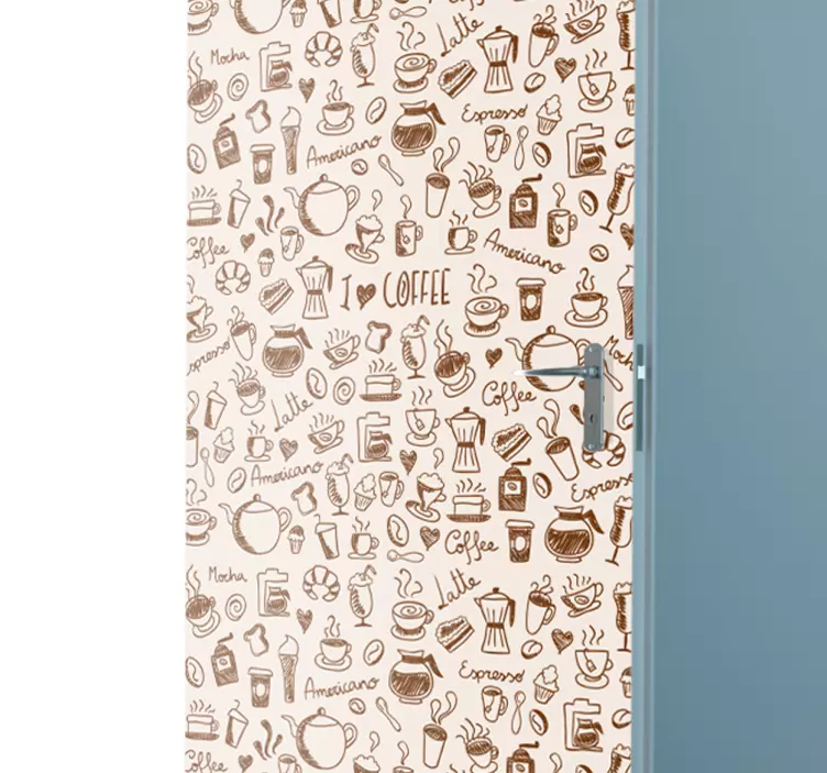 Nálepka na šálky s kávou, nálepka - Tenstickers