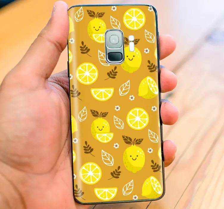 Nalepka na samsung veselý citrónový motív - Tenstickers