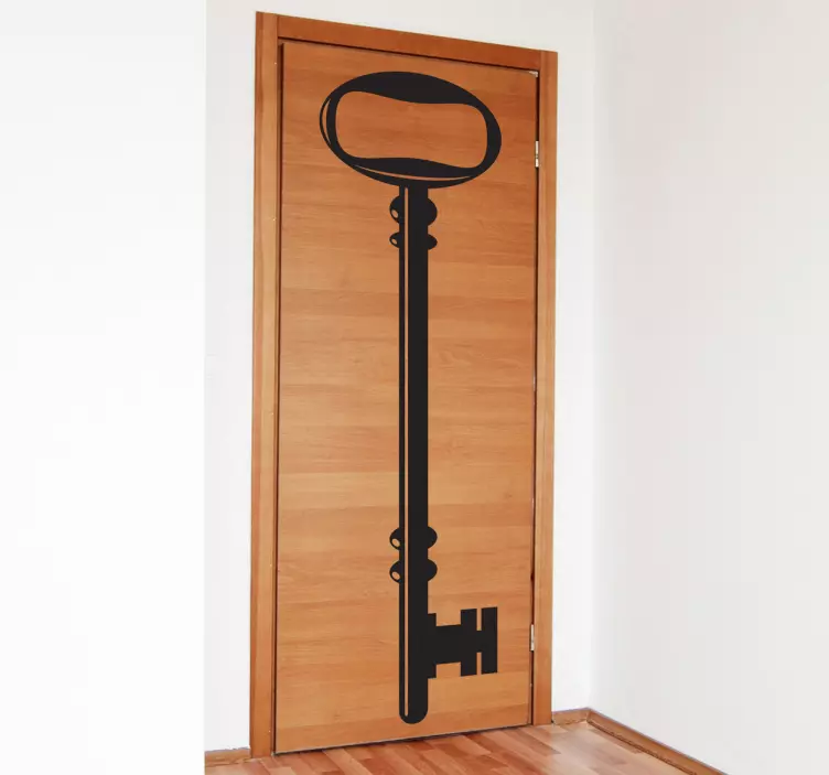 Nálepka na staré dvere so zámkom - Tenstickers