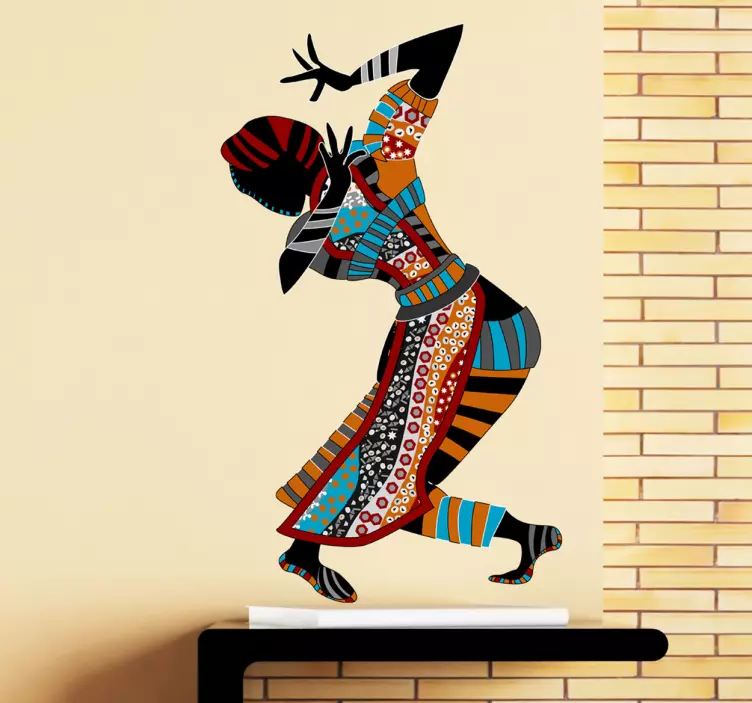 Nálepka na stenu exotickej dámskej tanečnice - Tenstickers