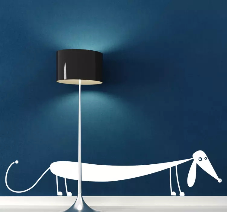 Nálepka na stenu klobásového psa - Tenstickers