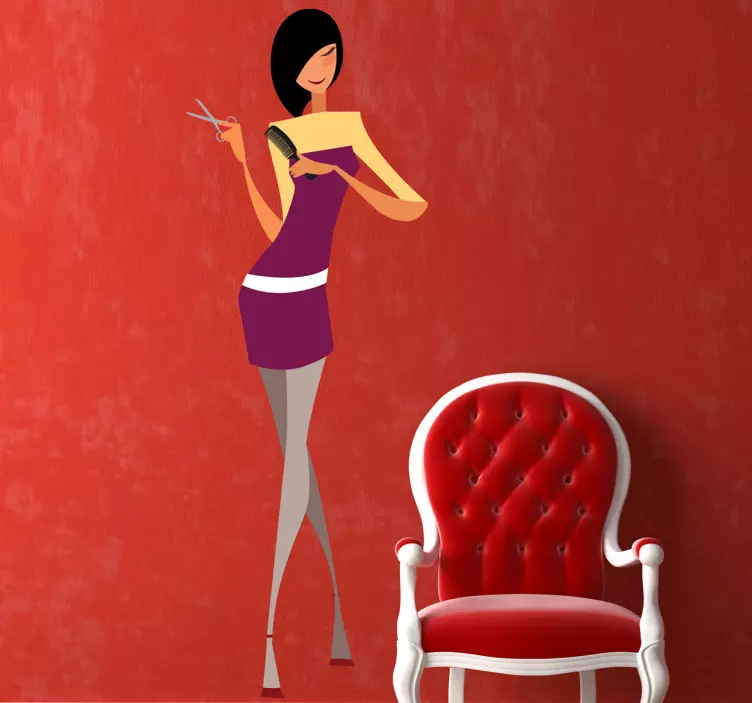 Nálepka na stenu pre kaderníctvo - Tenstickers