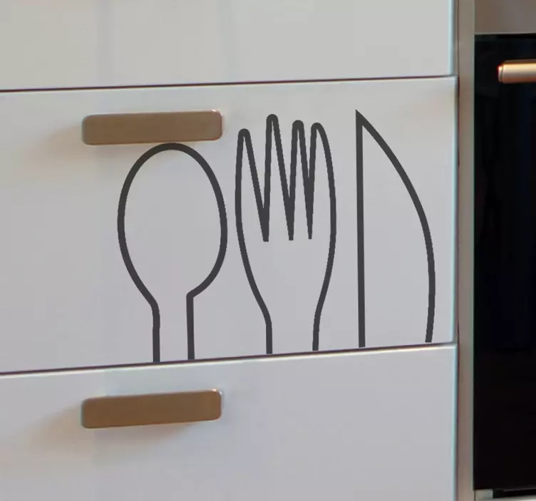Nálepka na stenu príborov - Tenstickers