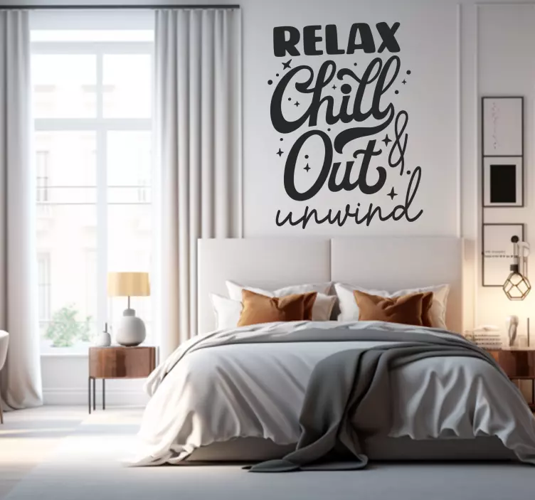 Uvoľnite sa a relaxujte citáty nálepiek na stenu - Tenstickers
