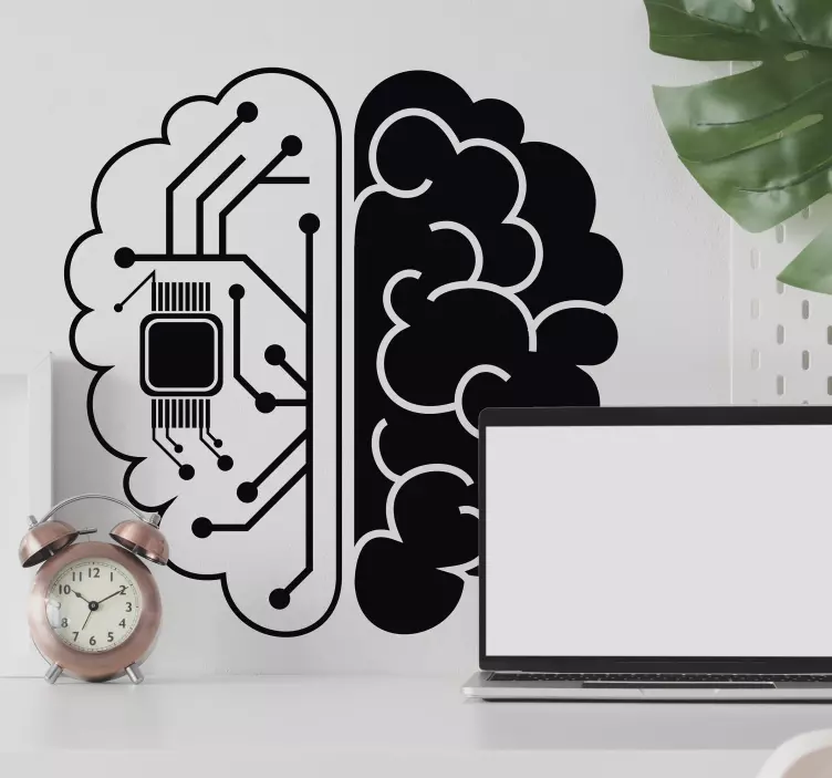 Nálepka technologickej vedy o mozgu - Tenstickers