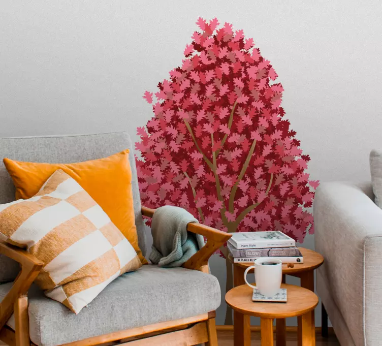 Stromčekové ružové kvety Nálepkyna stenu do jedálne - Tenstickers