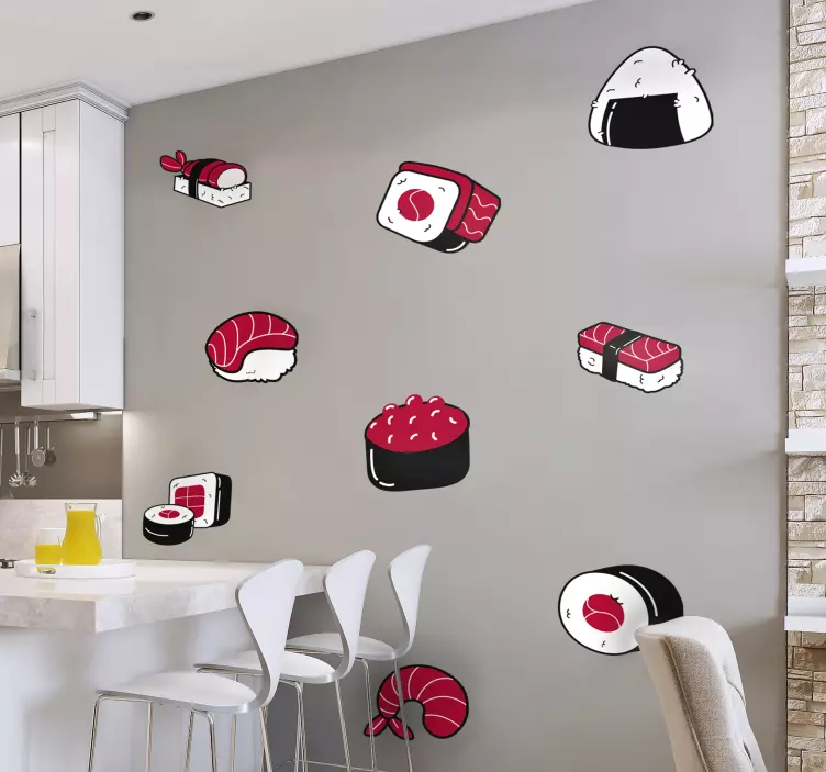 Nálepka na sushi jedlo do kuchyne - Tenstickers