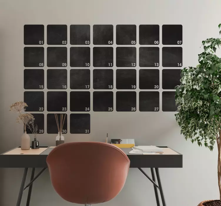 Nálepka na tabuli s plánovačom mesiaca - Tenstickers