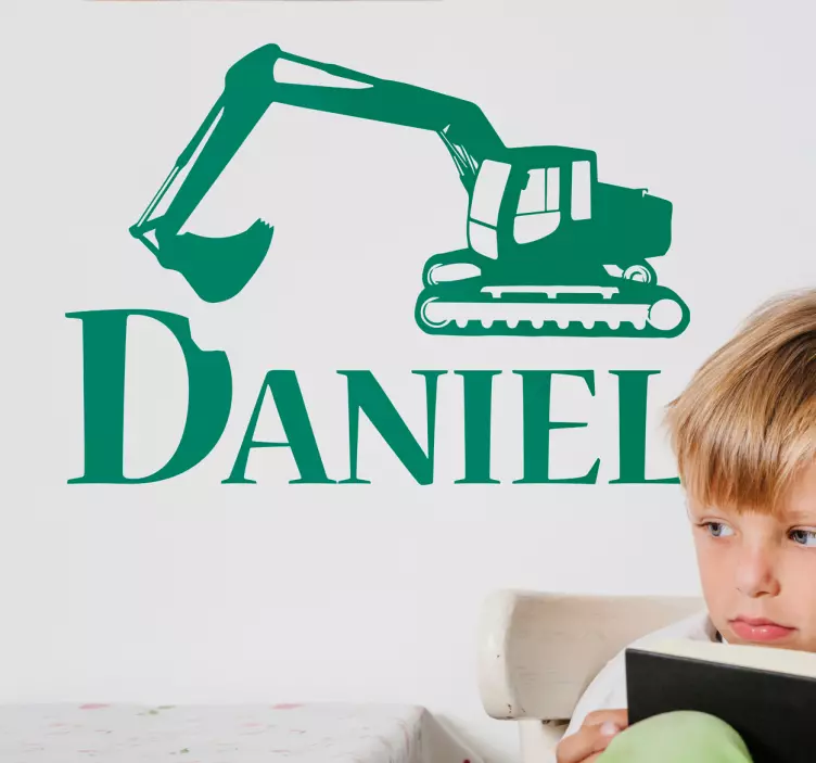 Samolepka na stenu rýpadla - Tenstickers