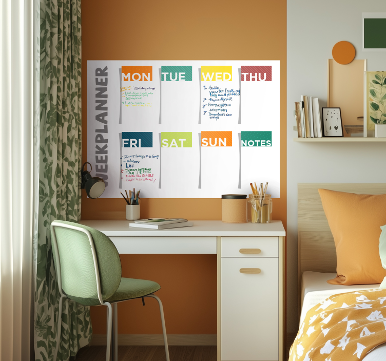 Nálepka týždenný plán en - Tenstickers