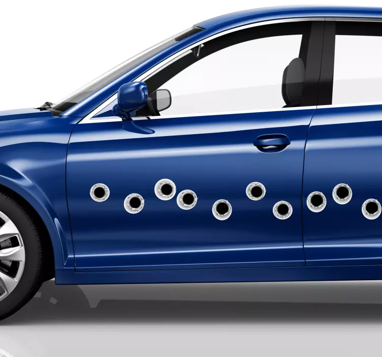 Nálepka na vozidlo s guľkami - Tenstickers