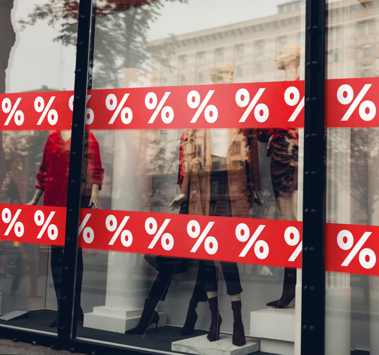 nálepky s výpredajmi hranica symbolu zľavy - Tenstickers