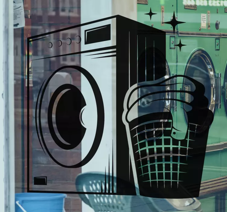 Nálepka na výklady ikona práčky - Tenstickers