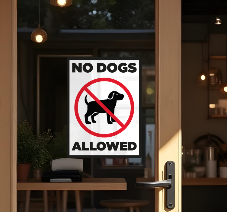 Nálepka na výklady no dog allowed sign - Tenstickers