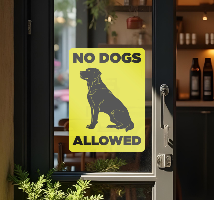 Nálepka na výklady no dogs allowed - Tenstickers