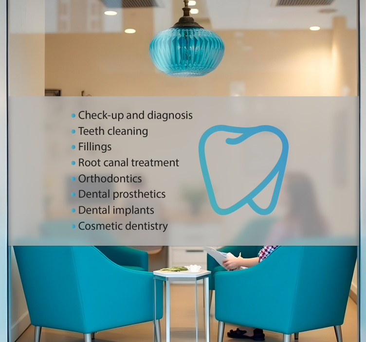 Nálepka výklady priesvitné lepidlo s personalizovanými službami - Tenstickers