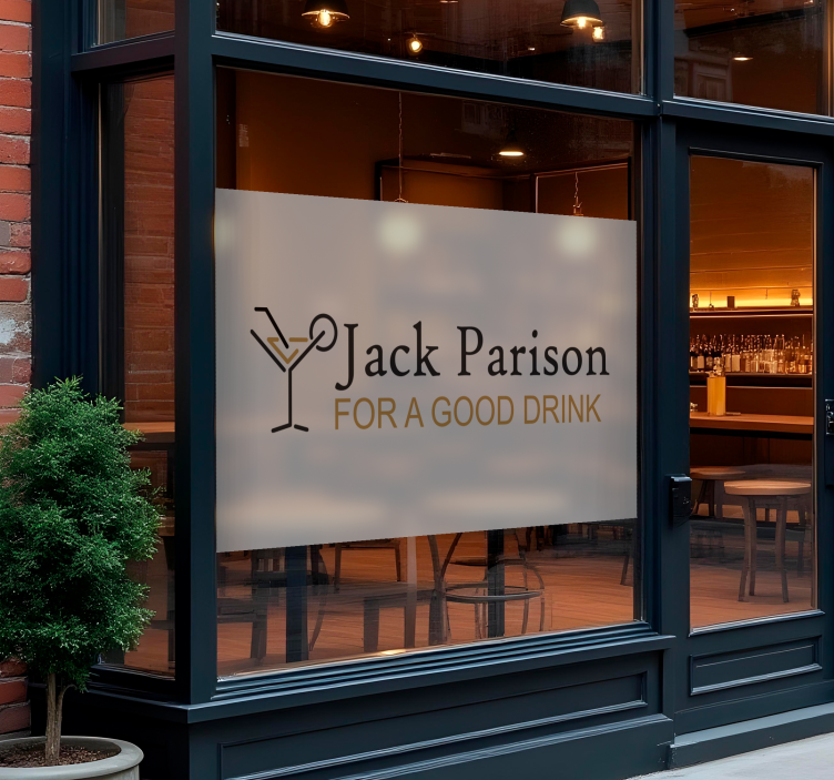 Nálepka na výklady priesvitný lepiaci pásik s logom - Tenstickers