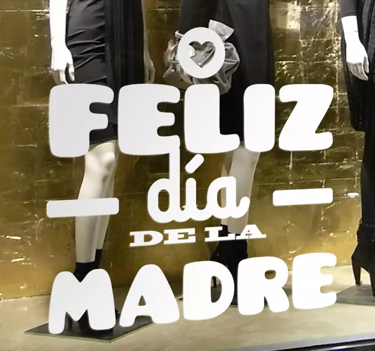 Nálepka na výklady vinilo etiqueta tienda día de la madre - Tenstickers