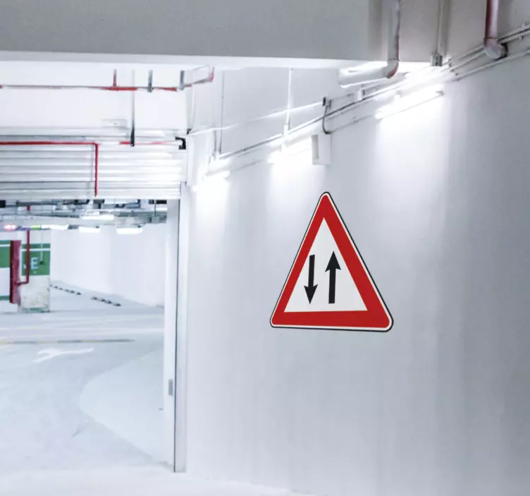 Nálepka obojsmerného dopravného značenia - Tenstickers