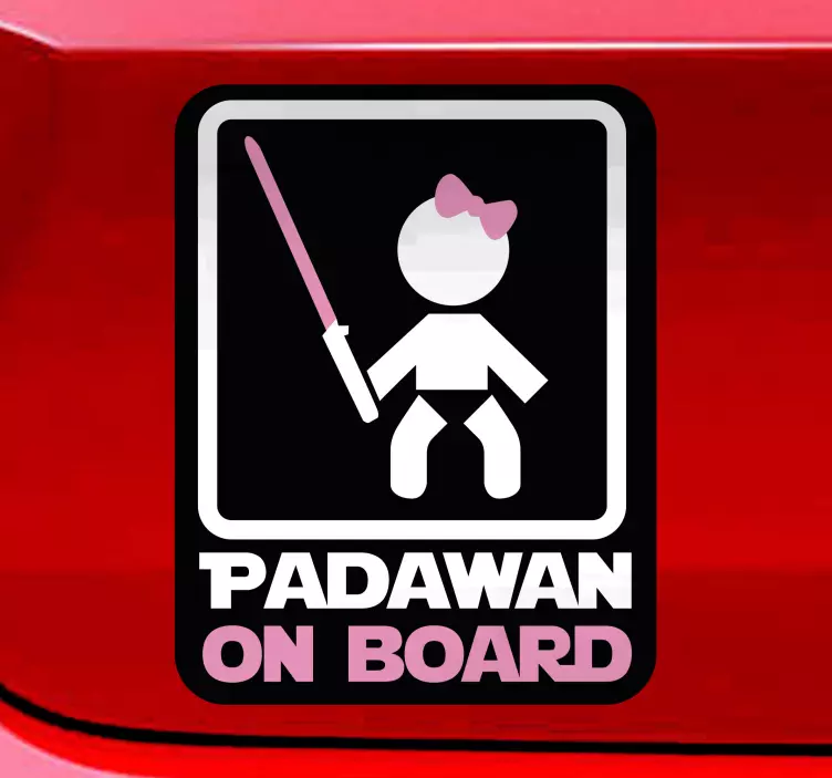Nálepka padawan na palube dieťa na palube - Tenstickers