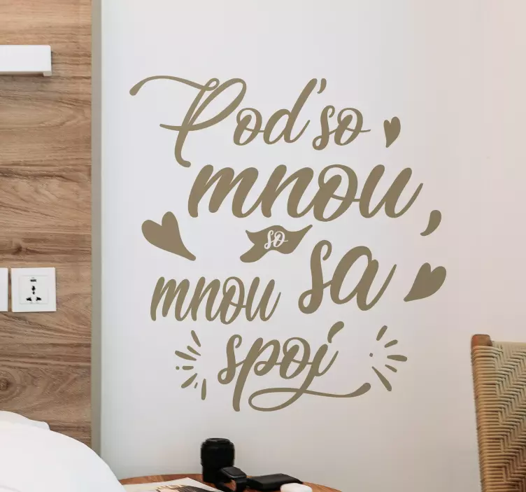 Nálepka na stenu Poď somnou - Tenstickers