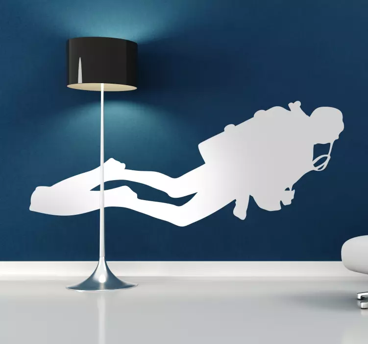 Nálepka potápača silueta - Tenstickers