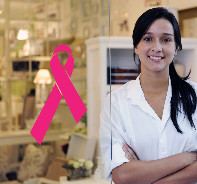 Nálepka pre charitu rakoviny prsníka - Tenstickers