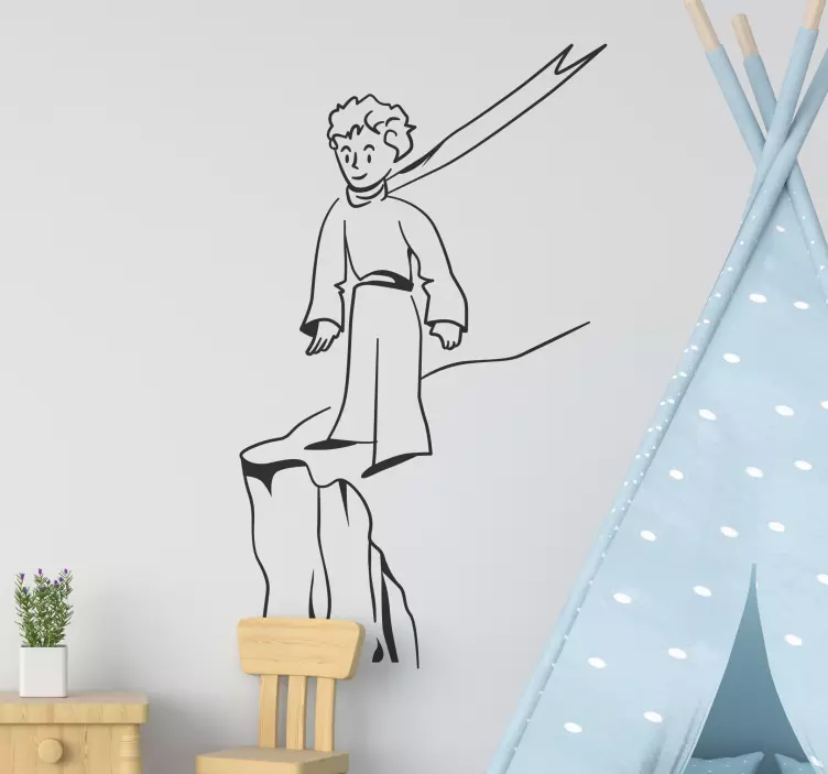 Chlapec na horskej stene samolepky pre dieťa - Tenstickers