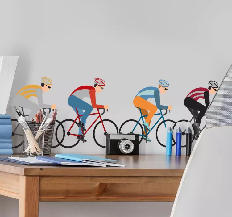 Cyklisti cyklistika športový obtlačok - Tenstickers