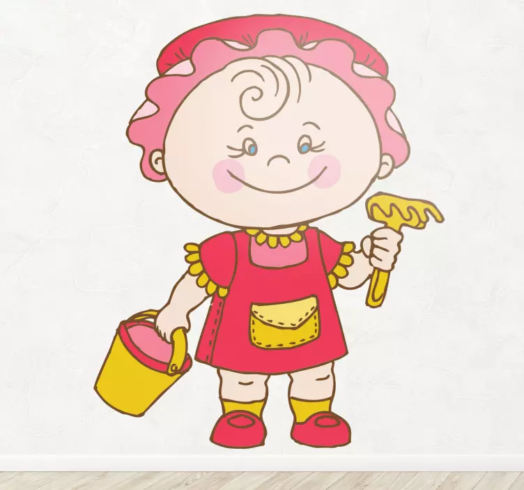 Nálepka pre deti hravý detský maliar - Tenstickers