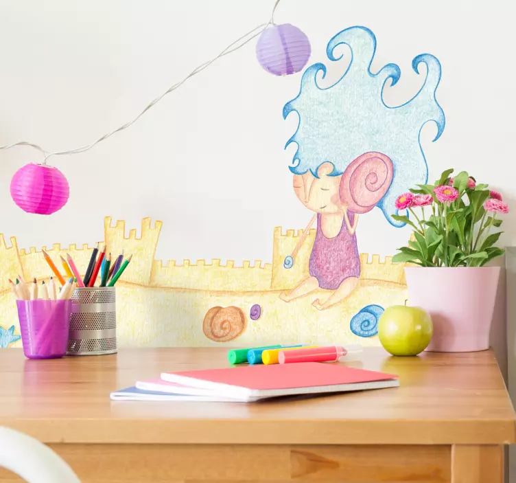 Nálepka pre deti rozmarná postavička slimáka - Tenstickers