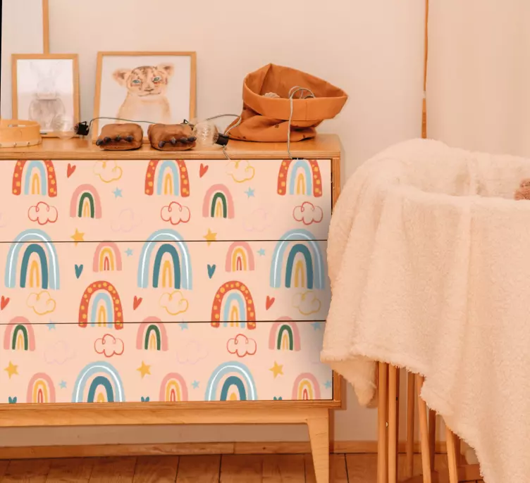 Nálepka pre deti Živé dúhové prvky - Tenstickers