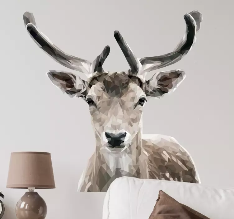 Obtisky geometrických jeleňov voľne žijúcich zvierat - Tenstickers