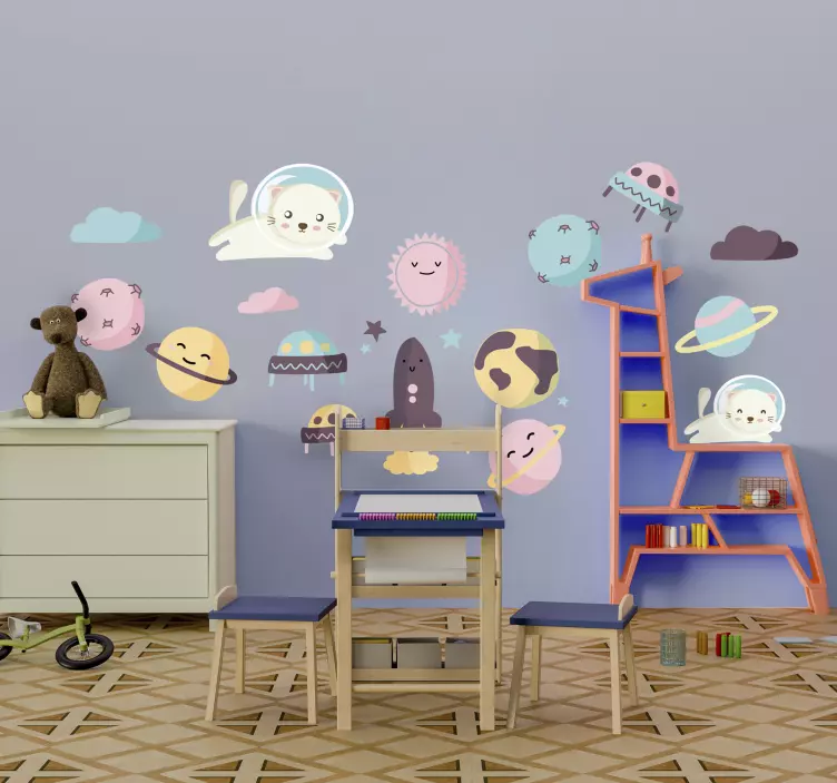 Nálepka pre astronautov vo vesmíre pre deti - Tenstickers