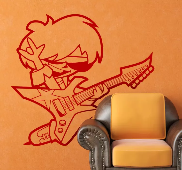 Nálepka pre mladých rockových gitaristov - Tenstickers