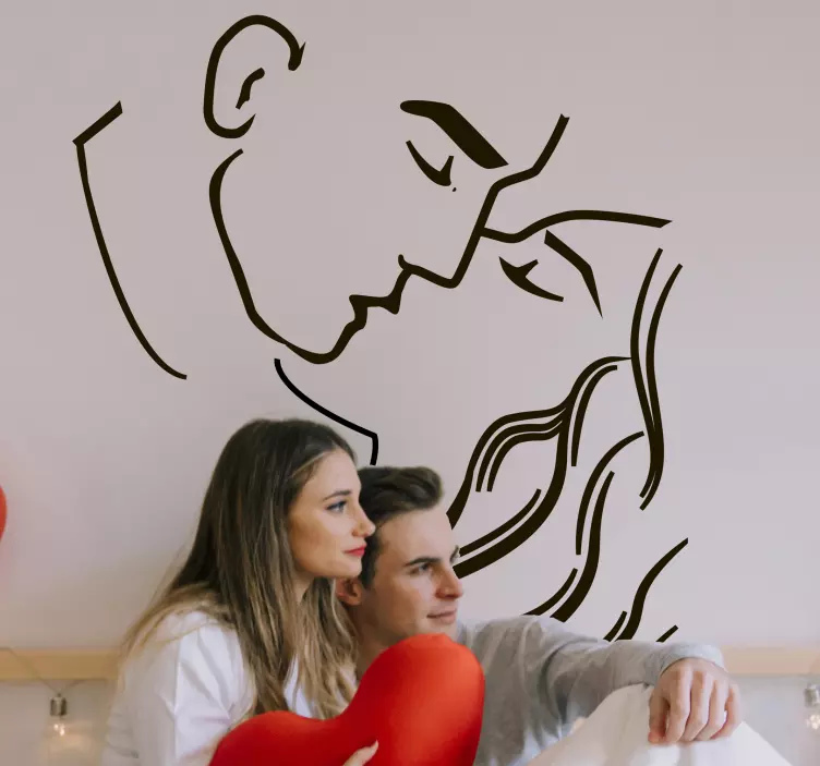 Nálepka pre vášnivý bozkávajúci pár - Tenstickers