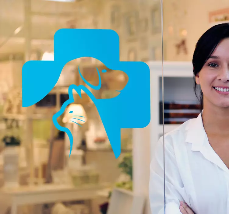 Nálepka veterinárneho okna - Tenstickers